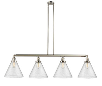 Cone - 4 Light - 56 inch - Polished Nickel - Stem Hung - Adjustable Island Light (3442|214-PN-G44-L-LED)