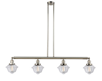 Oxford - 4 Light - 52 inch - Polished Nickel - Stem Hung - Adjustable Island Light (3442|214-PN-G532-LED)