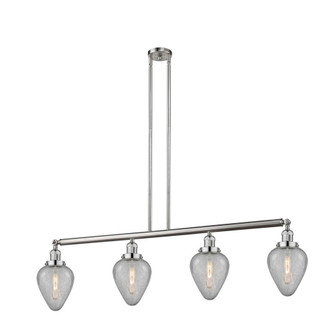 Geneseo - 4 Light - 52 inch - Brushed Satin Nickel - Stem Hung - Adjustable Island Light (3442|214-SN-G165-LED)