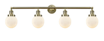 Beacon - 4 Light - 42 inch - Antique Brass - Adjustable Bath Vanity Light (3442|215-AB-G201-6-LED)