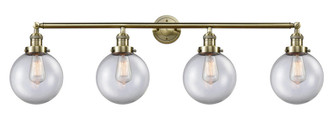 Beacon - 4 Light - 44 inch - Antique Brass - Adjustable Bath Vanity Light (3442|215-AB-G202-8-LED)