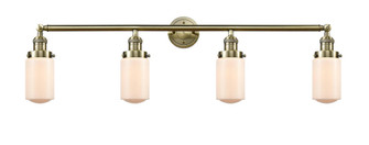Dover - 4 Light - 43 inch - Antique Brass - Adjustable Bath Vanity Light (3442|215-AB-G311-LED)