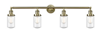 Dover - 4 Light - 43 inch - Antique Brass - Adjustable Bath Vanity Light (3442|215-AB-G314-LED)