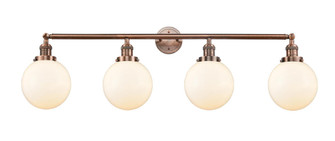 Beacon - 4 Light - 44 inch - Antique Copper - Adjustable Bath Vanity Light (3442|215-AC-G201-8-LED)