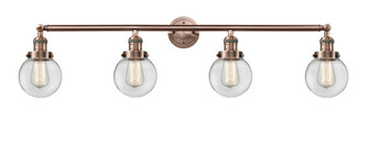 Beacon - 4 Light - 42 inch - Antique Copper - Adjustable Bath Vanity Light (3442|215-AC-G202-6)