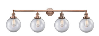 Beacon - 4 Light - 44 inch - Antique Copper - Adjustable Bath Vanity Light (3442|215-AC-G202-8-LED)