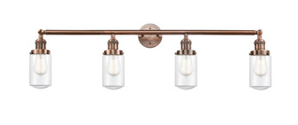 Dover - 4 Light - 43 inch - Antique Copper - Adjustable Bath Vanity Light (3442|215-AC-G312-LED)