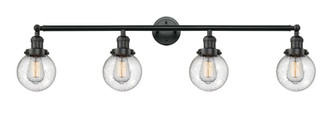 Beacon - 4 Light - 42 inch - Matte Black - Adjustable Bath Vanity Light (3442|215-BK-G204-6)