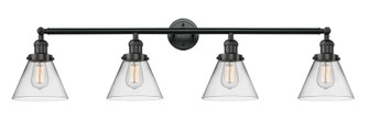 Cone - 4 Light - 44 inch - Matte Black - Adjustable Bath Vanity Light (3442|215-BK-G42)