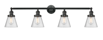 Cone - 4 Light - 42 inch - Matte Black - Adjustable Bath Vanity Light (3442|215-BK-G64-LED)
