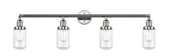 Dover - 4 Light - 43 inch - Polished Chrome - Adjustable Bath Vanity Light (3442|215-PC-G312-LED)
