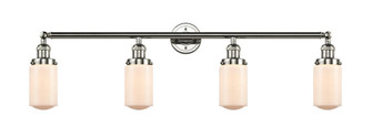 Dover - 4 Light - 43 inch - Polished Nickel - Adjustable Bath Vanity Light (3442|215-PN-G311-LED)