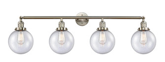 Beacon - 4 Light - 44 inch - Brushed Satin Nickel - Adjustable Bath Vanity Light (3442|215-SN-G204-8)