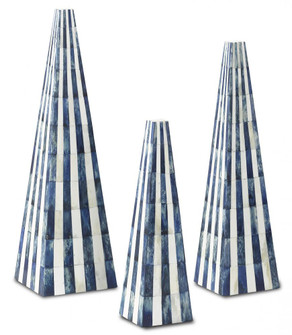 Ossian Blue Obelisk Set of 3 (92|1200-0197)