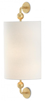 Tavey Gold Wall Sconce, White Shade (92|5900-0031)