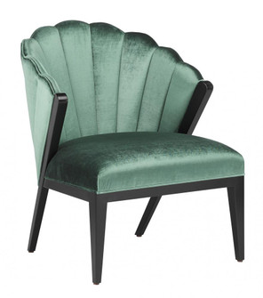 Janelle Black Chair, Velluto Viridian (92|7000-0142)