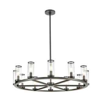 Revolve 33-in Clear Glass/Urban Bronze 12 Light Chandelier (7713|CH309012UBCG)