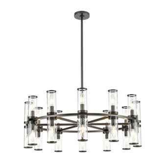 Revolve Clear Glass/Urban Bronze 24 Lights Chandelier (7713|CH309024UBCG)