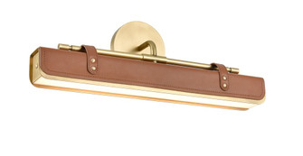 Valise 20-in Vintage Brass/Cognac Leather LED Wall/Vanity (7713|WV307919VBCL)