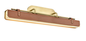 Valise 32-in Vintage Brass/Cognac Leather LED Wall/Vanity (7713|WV307931VBCL)
