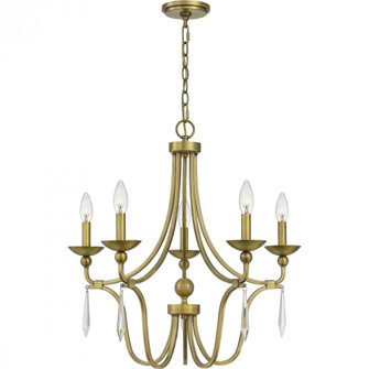Joules 5-Light Aged Brass Chandelier (26|JOU5025AB)