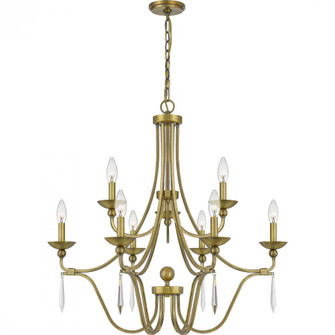 Joules 9-Light Aged Brass Chandelier (26|JOU5032AB)