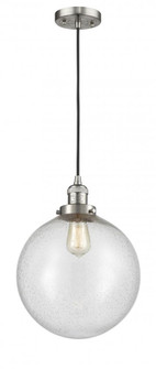 Beacon - 1 Light - 12 inch - Brushed Satin Nickel - Cord hung - Mini Pendant (3442|201C-SN-G204-12-LED)