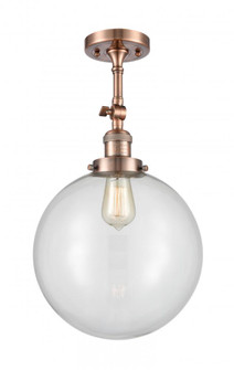 Beacon - 1 Light - 12 inch - Antique Copper - Adjustable Semi-Flush Mount (3442|201F-AC-G202-12)