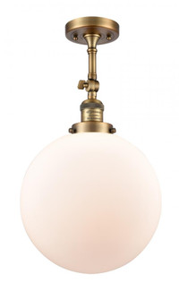 Beacon - 1 Light - 12 inch - Brushed Brass - Adjustable Semi-Flush Mount (3442|201F-BB-G201-12)