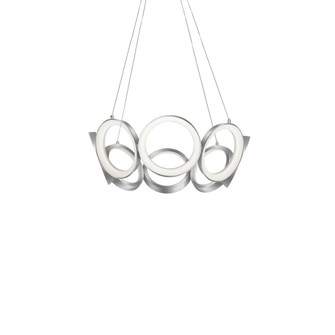 Oros 24-in Antique Silver Dimmable LED Chandelier (461|CH94824-AS)
