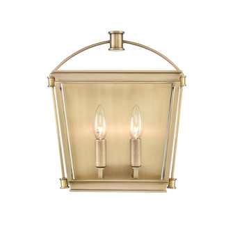 Manor Vintage Brass 2 Lights Damp-Rated Wall/Vanity Light (7713|WV312202VB)