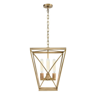 Lattice Vintage Brass 4 Lights Socket Pendant (7713|PD309616VB)