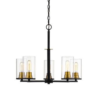 Pasadena 5-Light Chandelier Ceiling Light Matte Black/Heirloom Bronze (670|3485-MB/HBZ)
