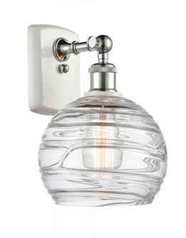 Athens Deco Swirl - 1 Light - 8 inch - White Polished Chrome - Sconce (3442|516-1W-WPC-G1213-8-LED)