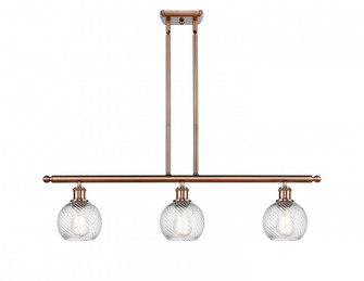 Small Twisted Swirl 3 Light Island Light part of the Ballston Collection (3442|516-3I-AC-G1214-6-LED)