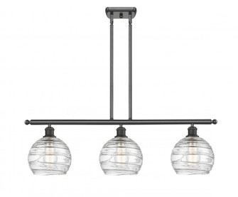 Athens Deco Swirl - 3 Light - 36 inch - Oil Rubbed Bronze - Cord hung - Island Light (3442|516-3I-OB-G1213-8-LED)