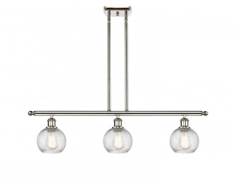 Small Twisted Swirl 3 Light Island Light part of the Ballston Collection (3442|516-3I-PN-G1214-6)