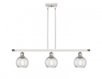 Small Twisted Swirl 3 Light Island Light part of the Ballston Collection (3442|516-3I-WPC-G1214-6-LED)