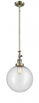 Beacon - 1 Light - 12 inch - Antique Brass - Stem Hung - Adjustable Mini Pendant (3442|206-AB-G204-12-LED)