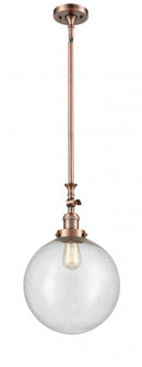 Beacon - 1 Light - 12 inch - Antique Copper - Stem Hung - Adjustable Mini Pendant (3442|206-AC-G204-12-LED)