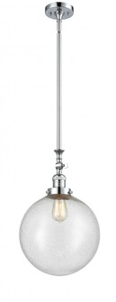 Beacon - 1 Light - 12 inch - Polished Chrome - Stem Hung - Adjustable Mini Pendant (3442|206-PC-G204-12-LED)
