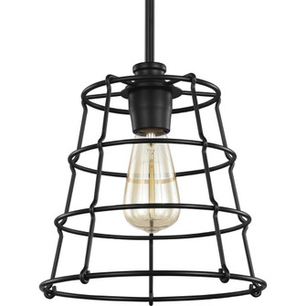 Chambers Collection One-Light Matte Black Farmhouse Pendant Light (149|P500281-031)