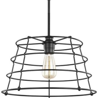 Chambers Collection One-Light Matte Black Farmhouse Pendant Light (149|P500282-031)