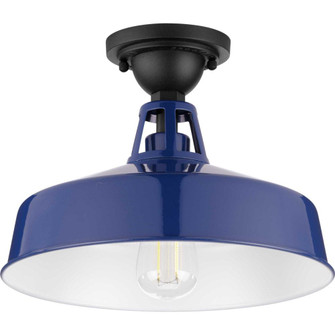 Cedar Springs Collection Navy One-Light Farmhouse Semi-Flush Mount (149|P550070-091)