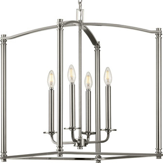 Winslett Collection Brushed Nickel Four-Light Foyer (149|P500240-009)