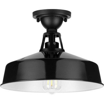 Cedar Springs Collection Black One-Light Farmhouse Semi-Flush Mount (149|P550070-031)