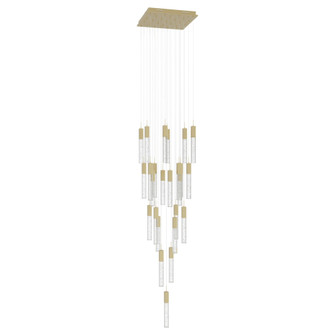 The Original Glacier 25-Light 28''W Sputnik Chandelier in Brushed Brass/Bubbled Crystals (4450|HF1904-25-GL-BB)