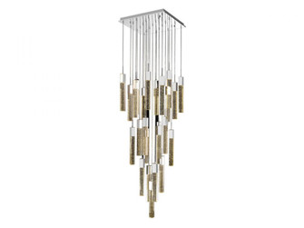 The Original Glacier Collection 25 Light Multi Pendant in Polished Chrome with Bubbled Crystal (4450|HF1904-25-GL-CH)