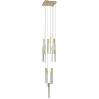 Boa 13-Light 20''W Sputnik Chandelier in Brushed Brass/Studded Crystals (4450|HF1905-13-BOA-BB)