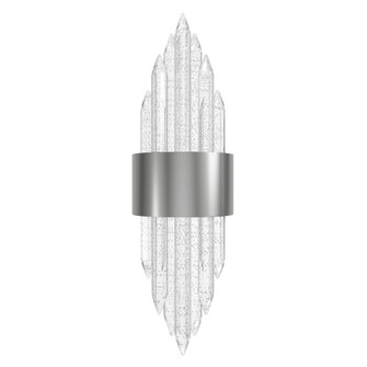 The Original Aspen 22''H Bubbled Crystal Rods LED Wall Sconce in Polished Nickel/Bubbled Crystals (4450|HF3017-PN)